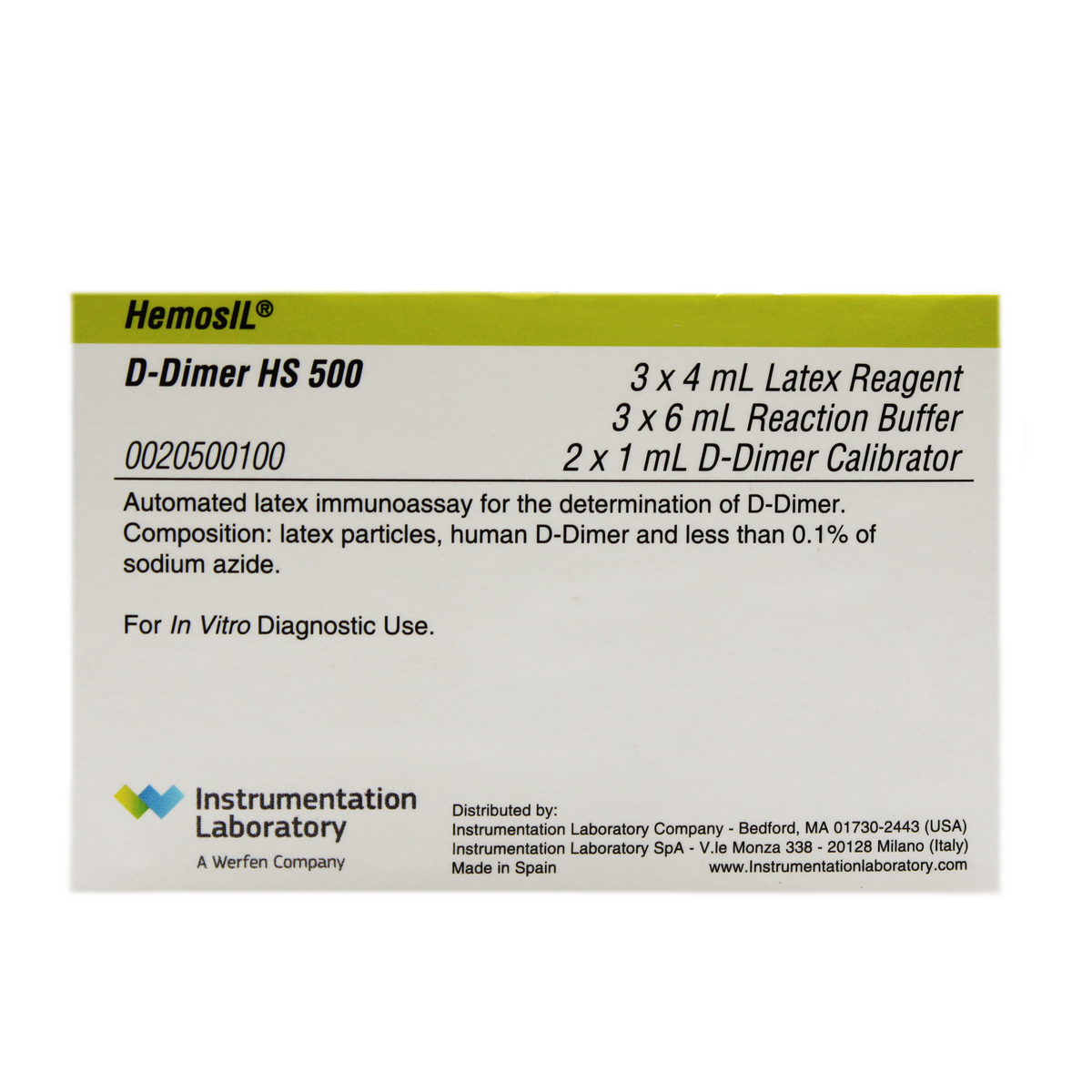 Reactivos HemosIL D-DimerHS 500