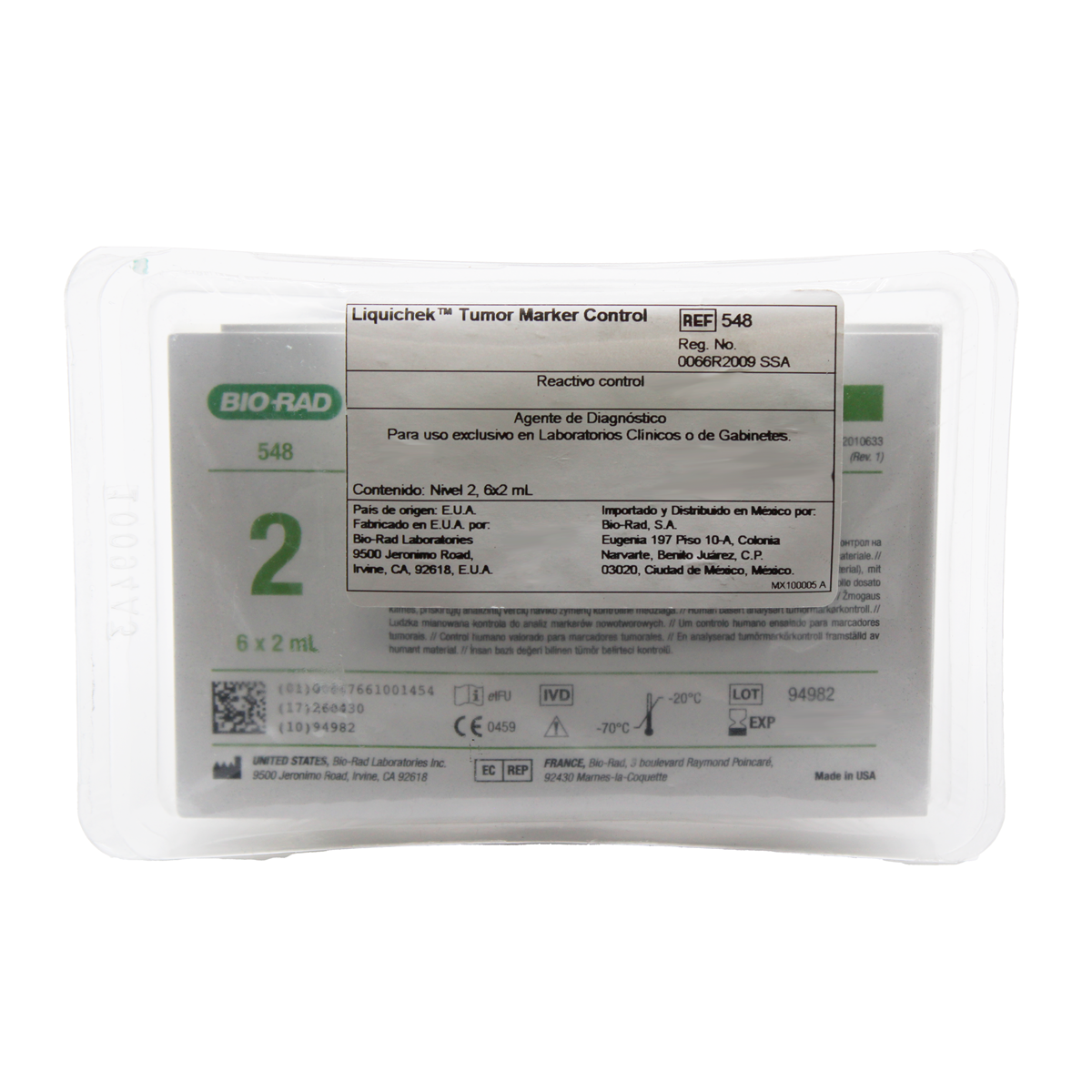 Reactivo BIO-RAD Liquichek Tumor Marker Control 2