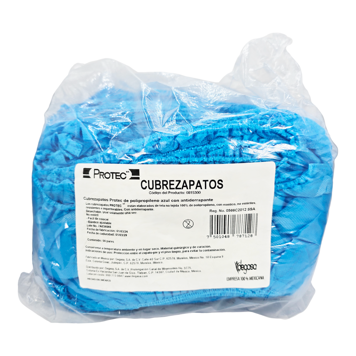 Cubrezapatos de Polipropileno Azul con Antiderrapante