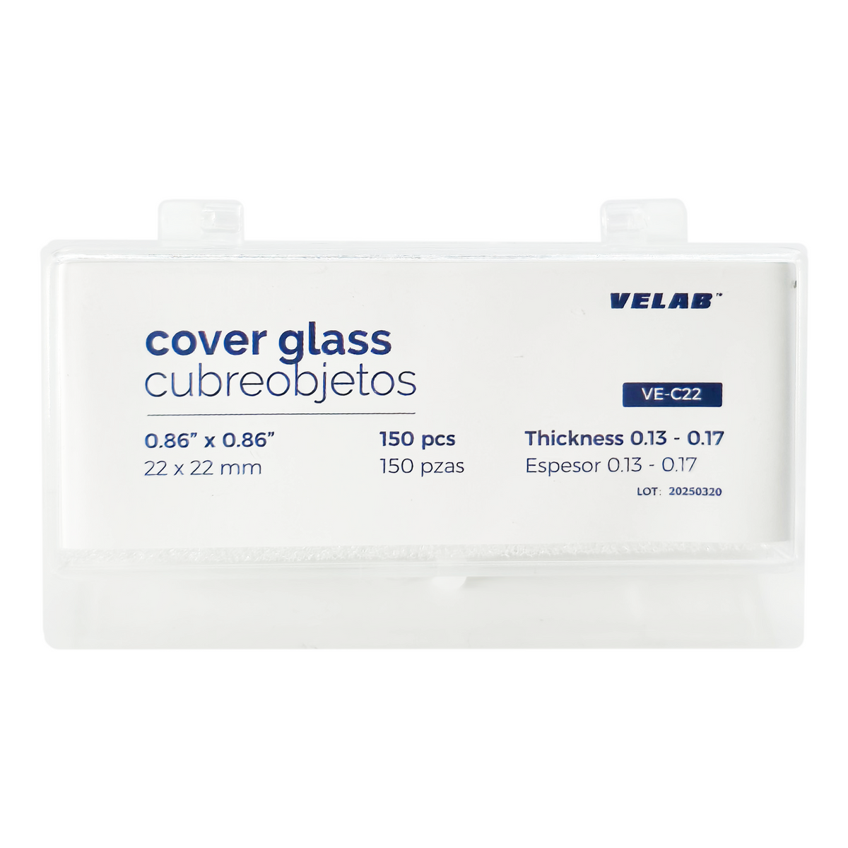 Cubre Objetos De Vidrio 22 x 22 mm
