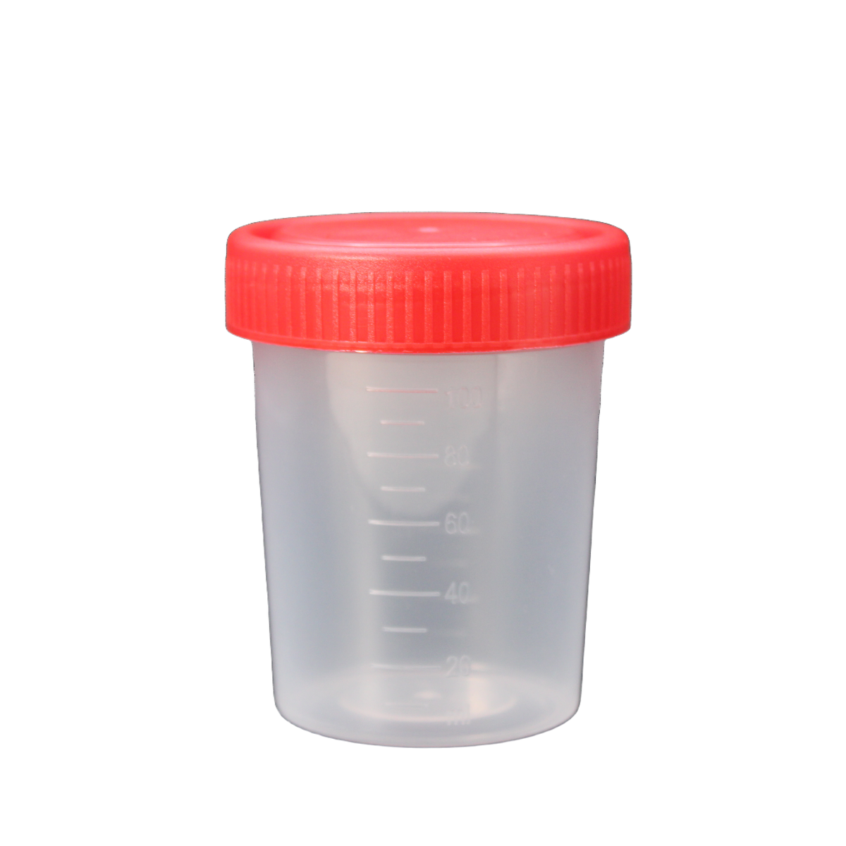 Vaso Recolector 100 ml Tapa Roja Estéril