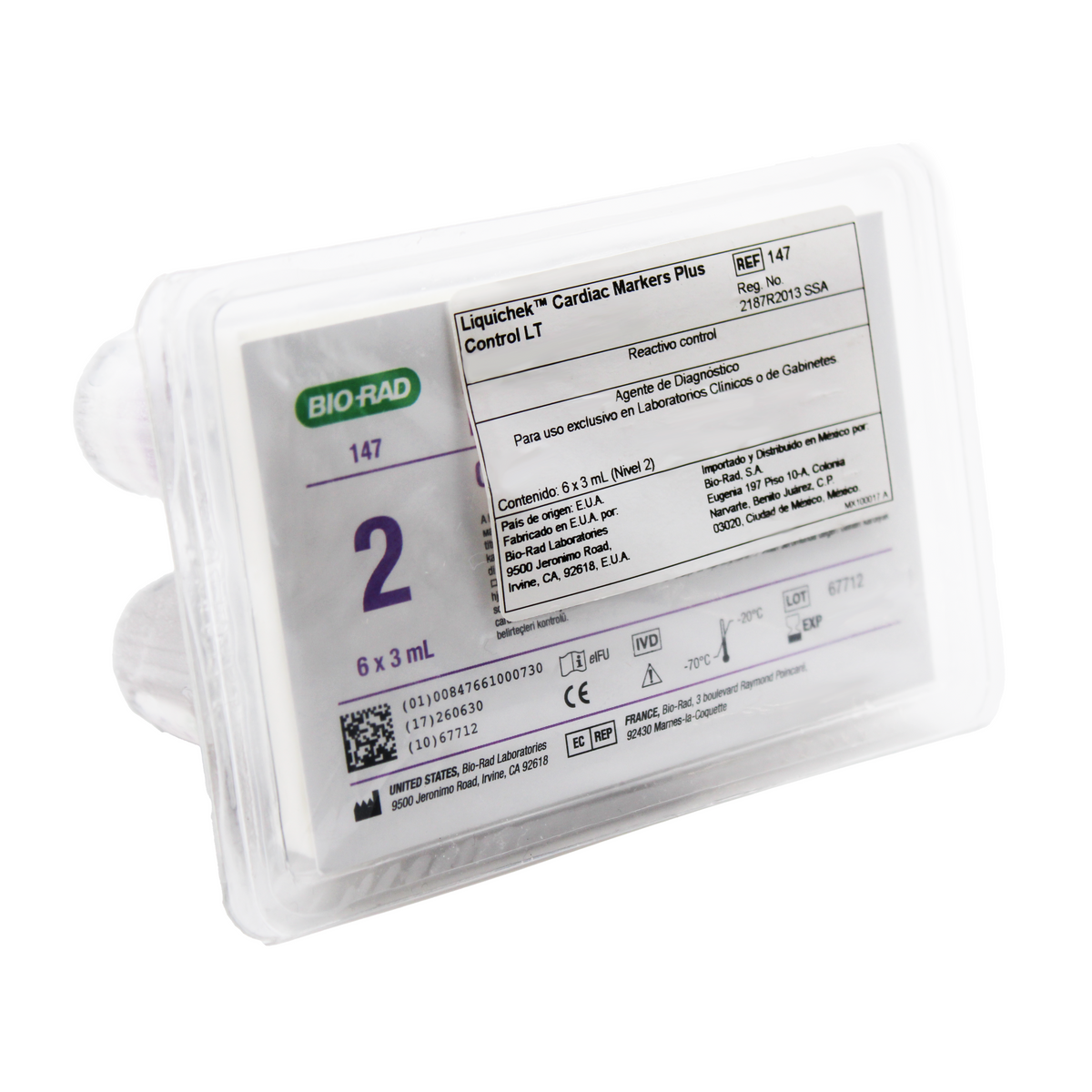 Reactivo Bio-Rad Liquichek Cardiac Markers Plus Control LT 2