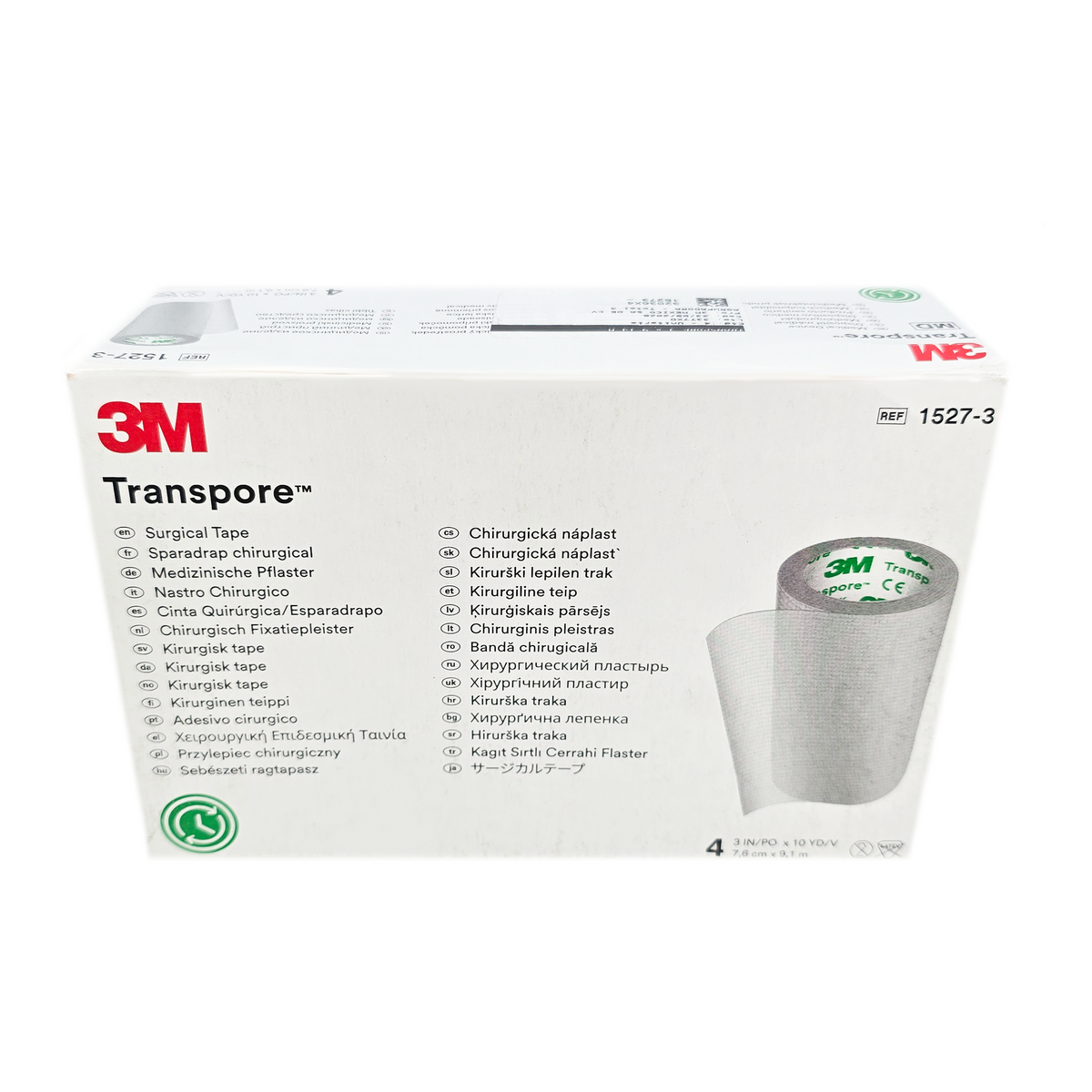 Transpore C Surgical Tape de 7,6 cm x 9,1 m