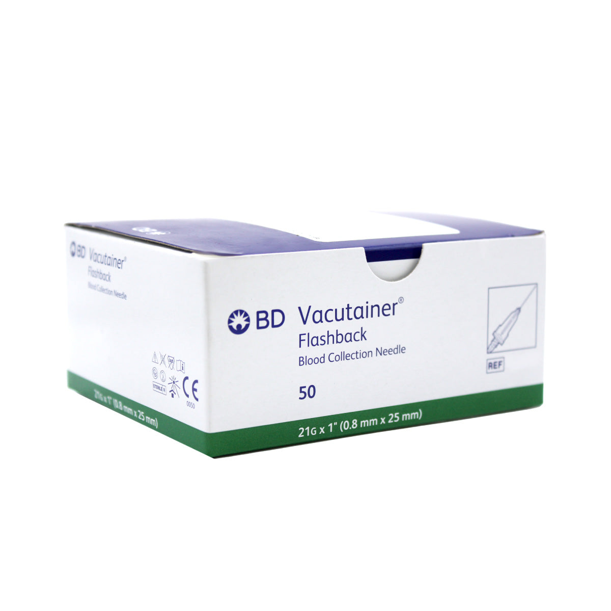 Agujas Bd Flashback Verde 21G x 25 mm