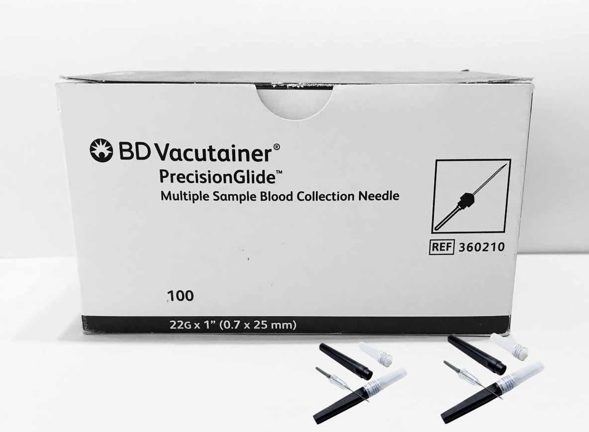 BD Vacutainer 360210 Aguja para Toma Múltiple de Sangre 22G x 25 mm Negra