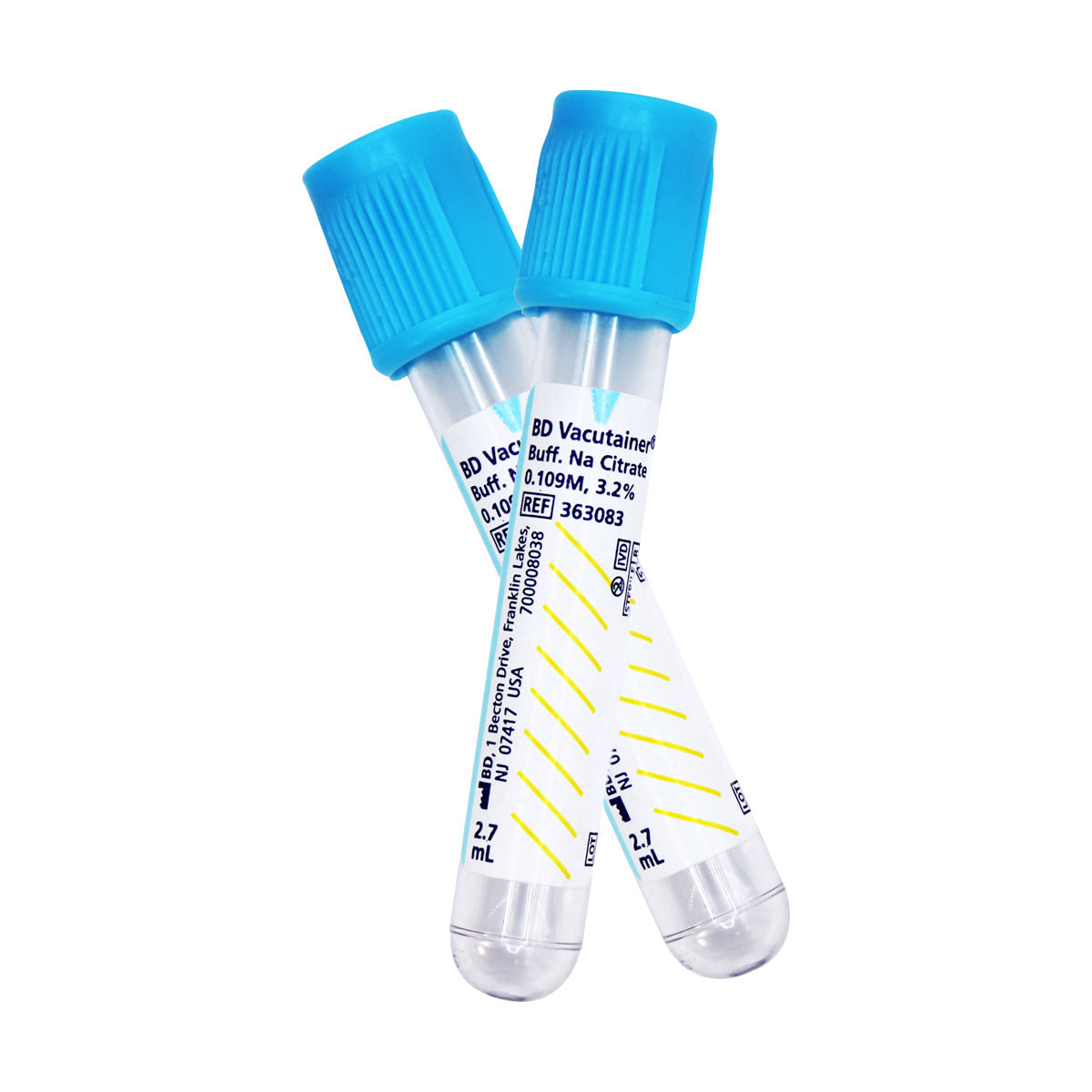 Tubo BD Vacutainer Azul para recoleccipon de sangre con citrato de sodio 0.109 M