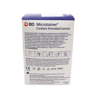 Lanceta Bd Microtainer Contact-Activated Azul 1.5 x 2.0 mm