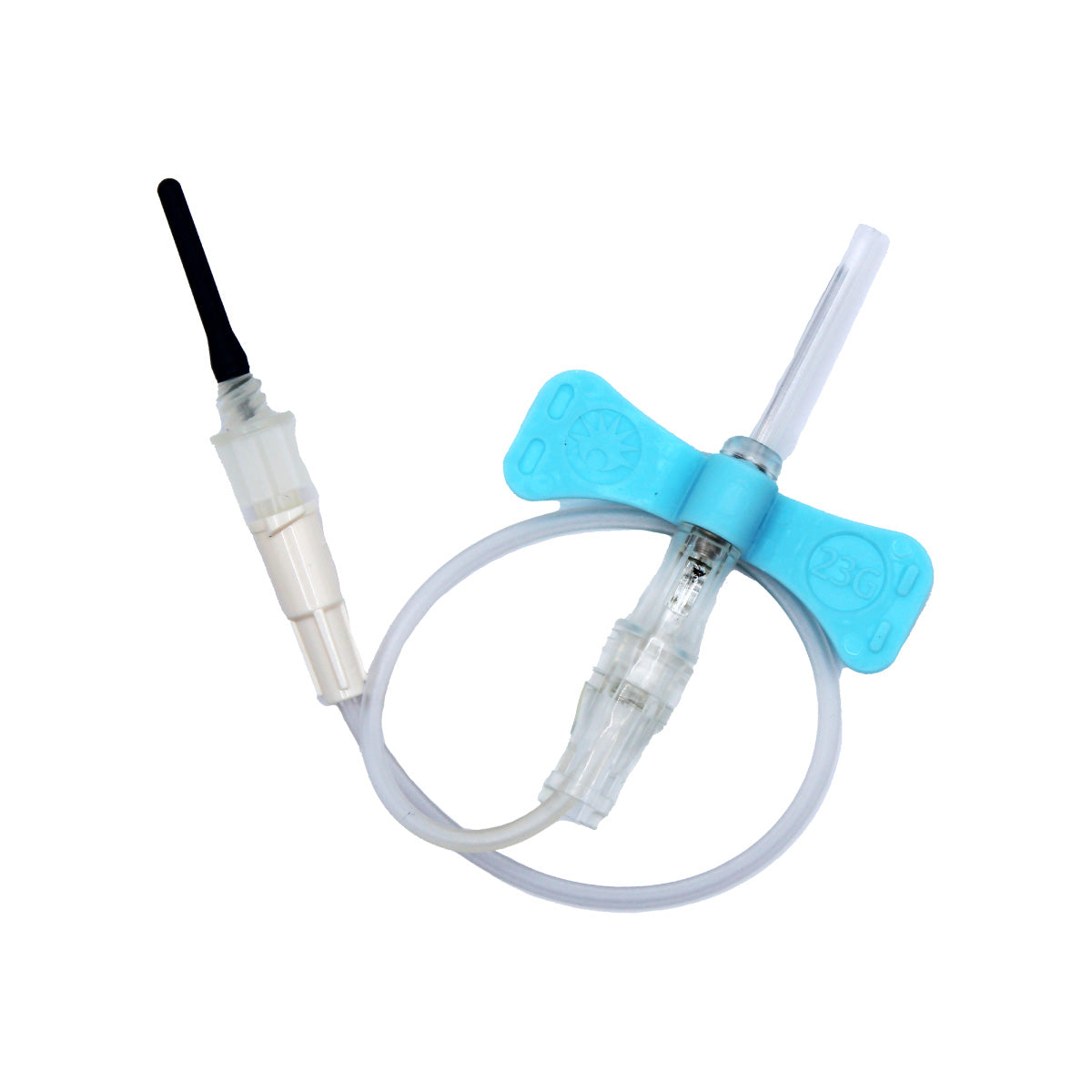 Mariposa-Equipo Alado Bd Vacutainer Push Button Azul 23G x 19 mm