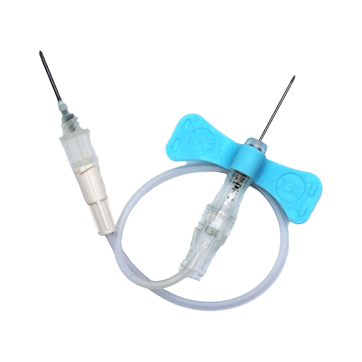 Mariposa-Equipo Alado Bd Vacutainer Push Button Azul 23G x 19 mm