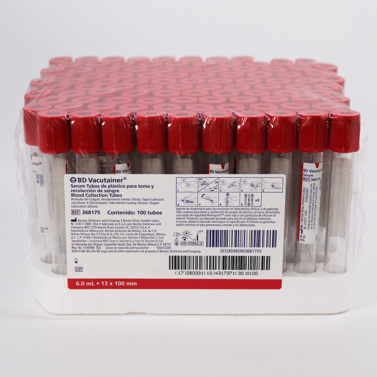 Tubo Vacutainer Rojo 6 ml