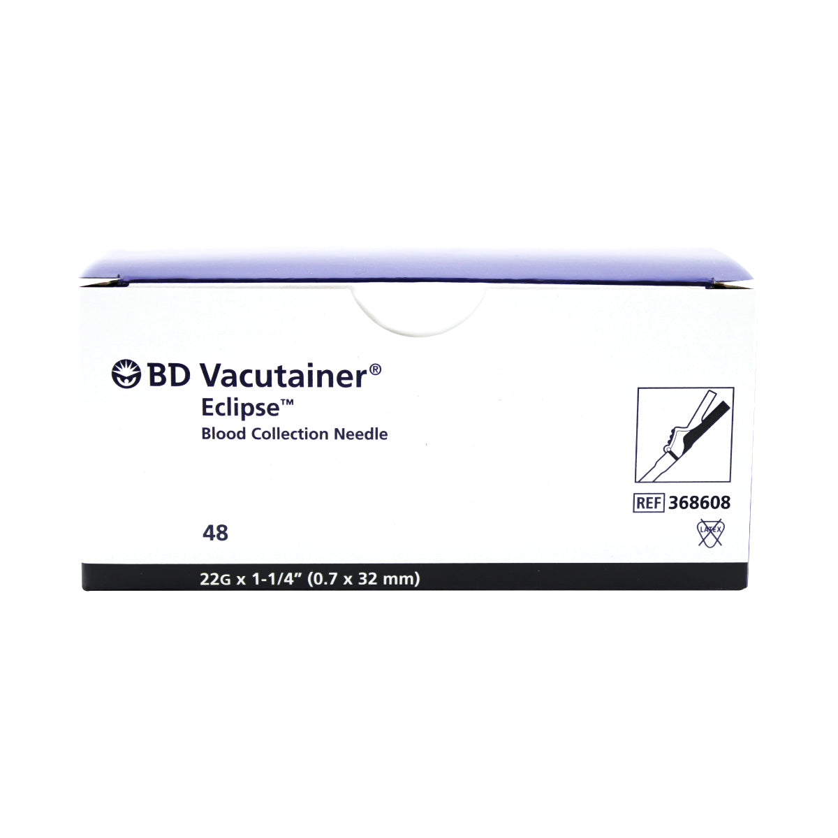 Agujas Bd Eclipse Negra 22G x 32 mm