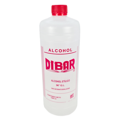Alcohol Etílico Sin Desnaturalizar 96° G.L. 1 L