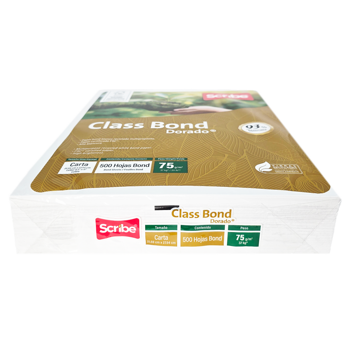 Papel Class Bond Dorado Carta 93%