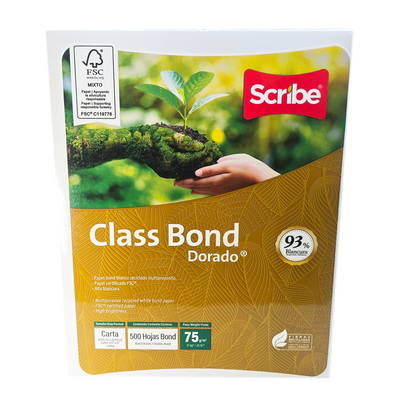 Papel Class Bond Dorado Carta 93%