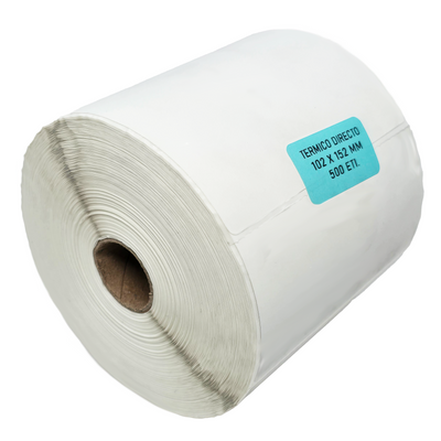 Rollo de Etiquetas Térmico Directo de 102 x 152 mm
